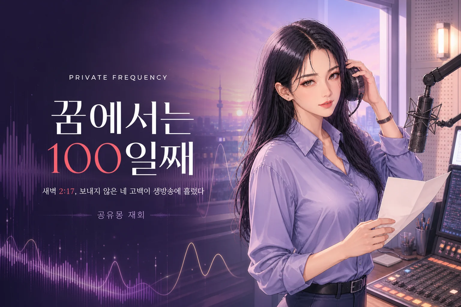 PRIVATE FREQUENCY, 꿈에서는 100일째 — 새벽 2시 17분 보내지 않은 고백이 생방송에 흘렀다